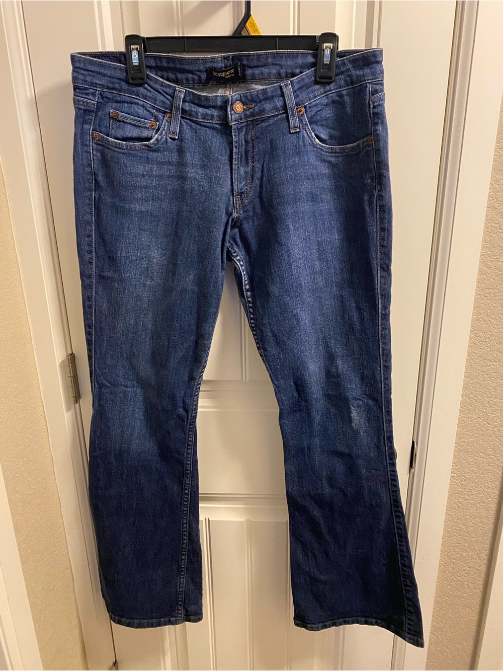 Levis 524 Jeans 13 M Too Superlow Stretch Blue Denim Flare Leg 13M